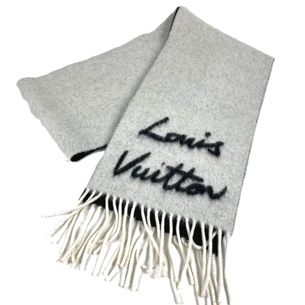 Louis Vuitton Scarf Fluffy Gram Wool White