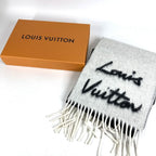 Louis Vuitton Scarf Fluffy Gram Wool White — view 8