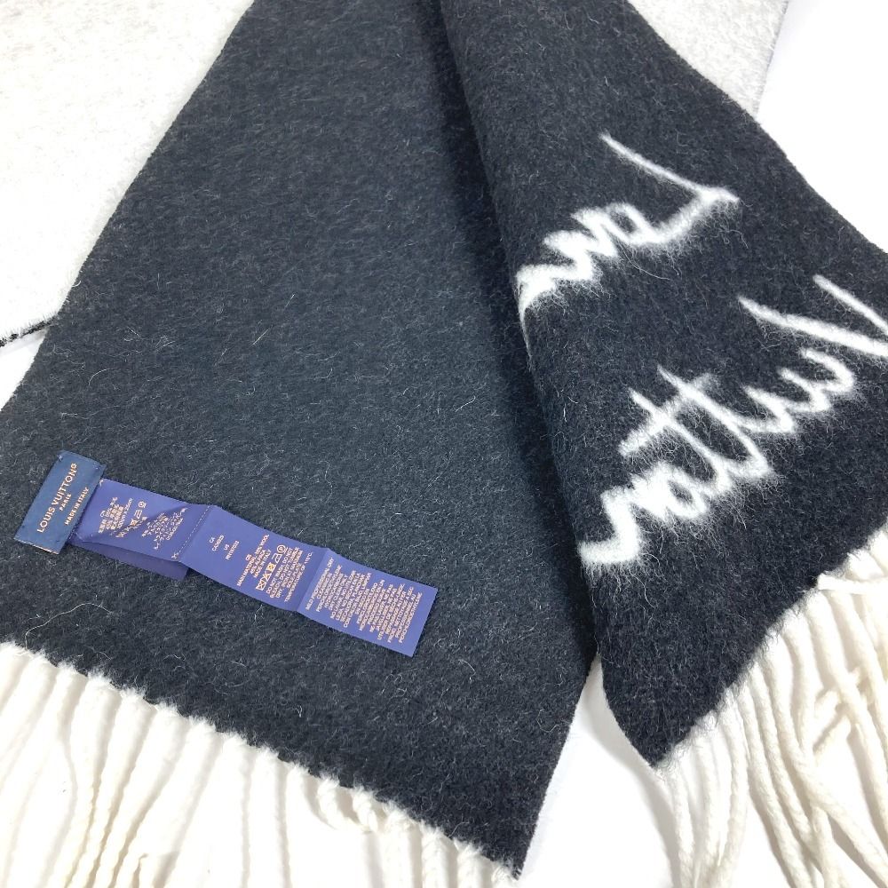 Louis Vuitton Scarf Fluffy Gram Wool White — view 3