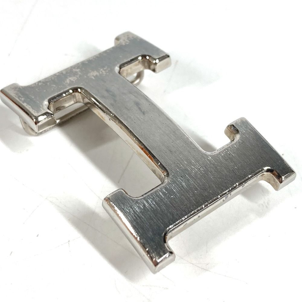 Hermes Buckle Belt Logo Only Metal Silver — view 6