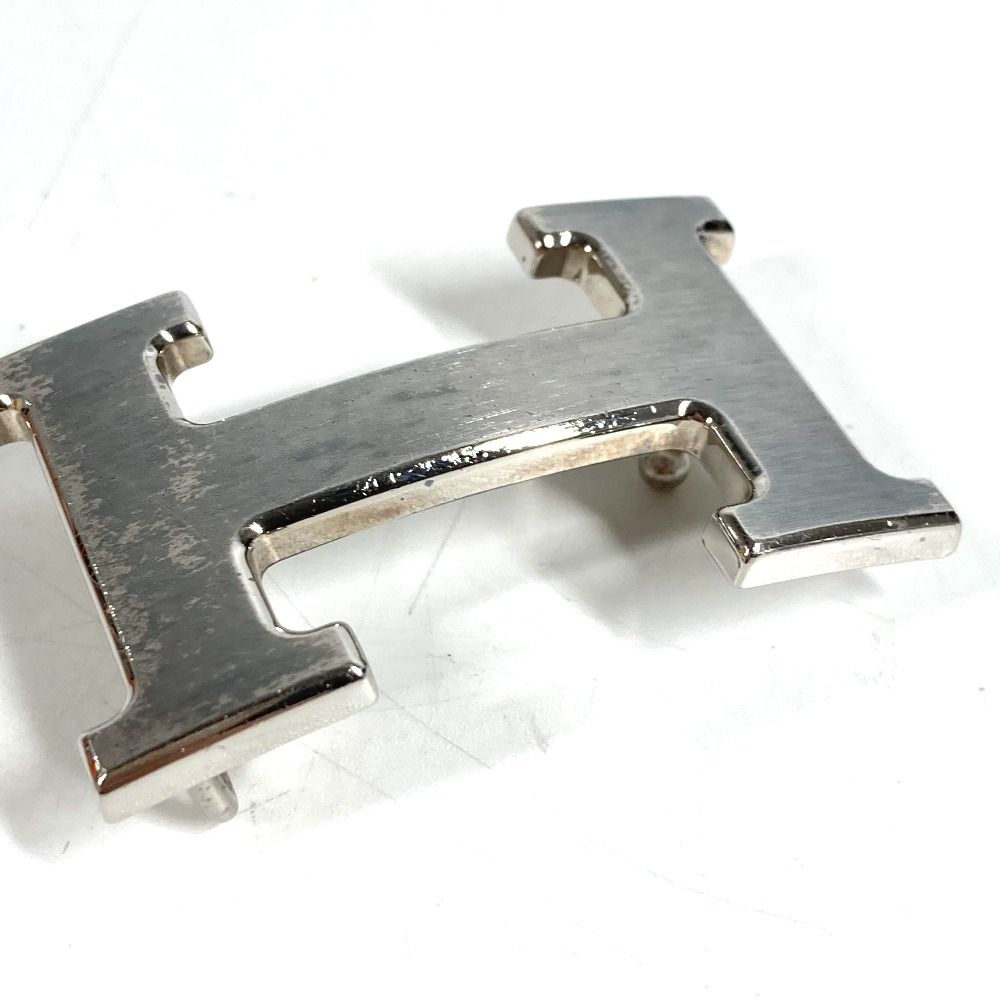 Hermes Buckle Belt Logo Only Metal Silver — view 5