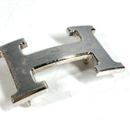 Hermes Buckle Belt Logo Only Metal Silver — view 5