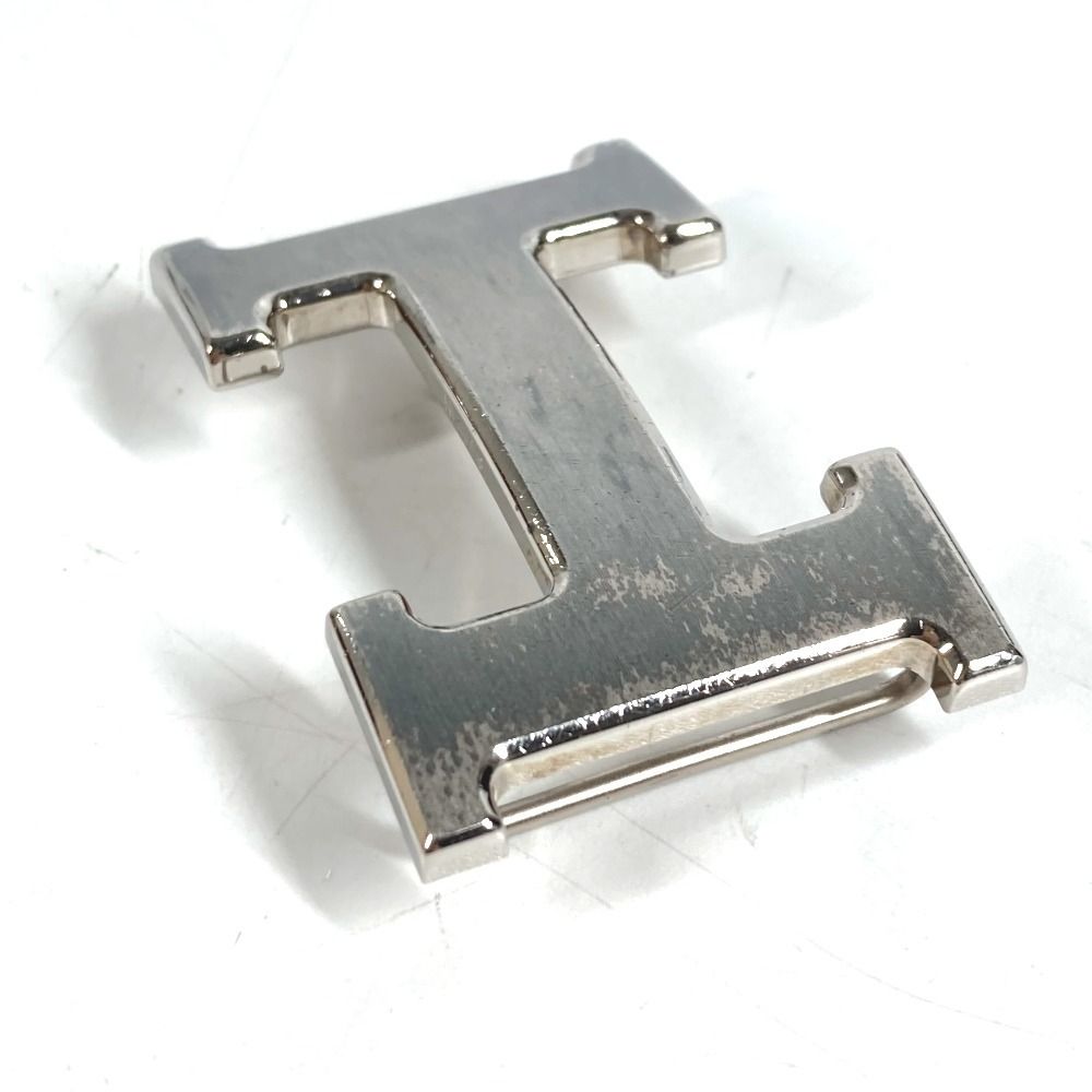 Hermes Buckle Belt Logo Only Metal Silver — view 4