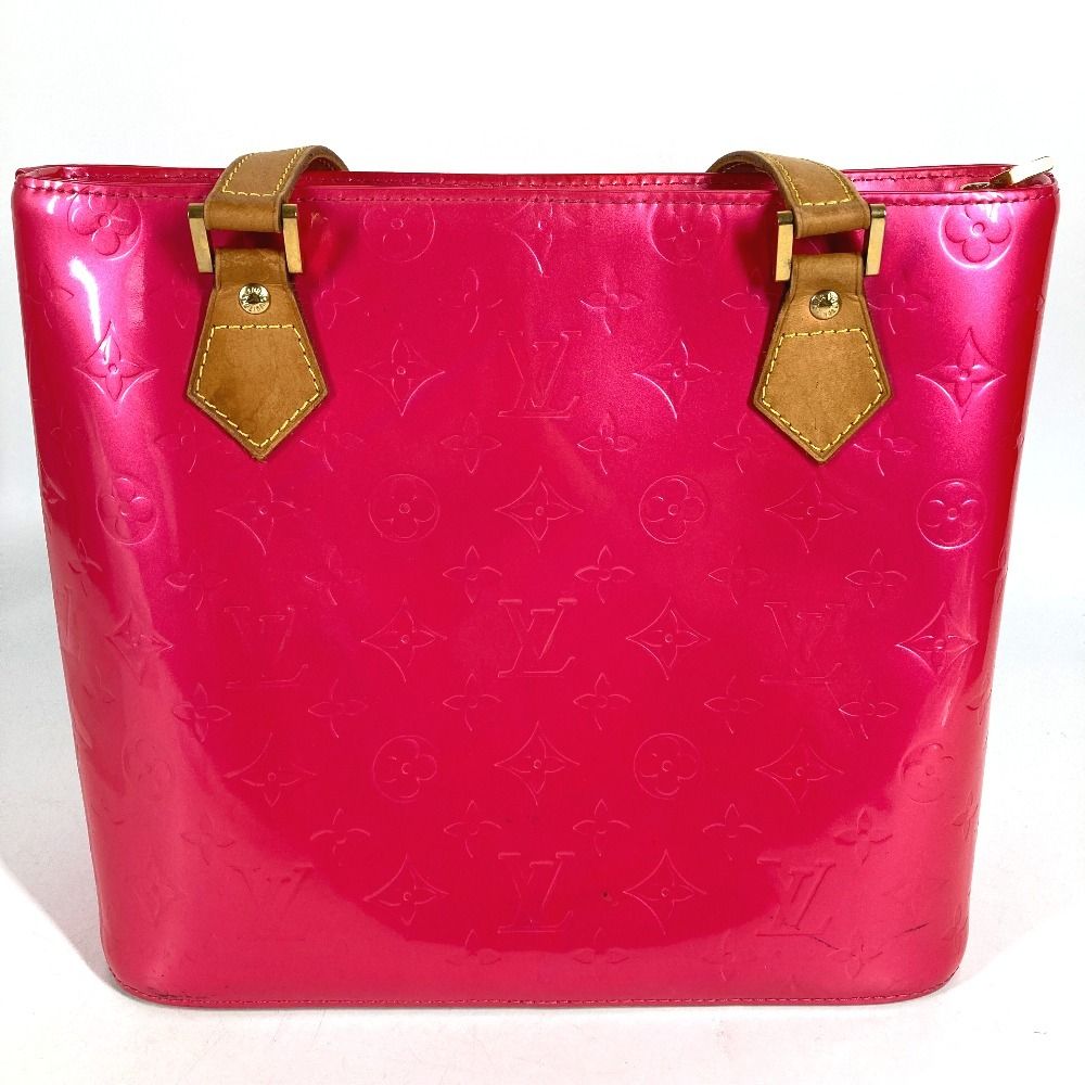 Louis Vuitton Handbag Houston Monogram Vernis Canvas Fuchsia Pink — view 2