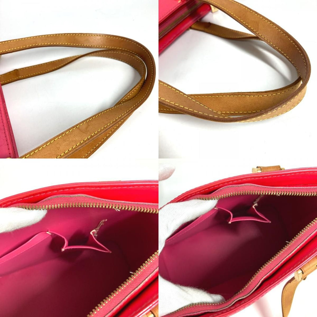 Louis Vuitton Handbag Houston Monogram Vernis Canvas Fuchsia Pink — view 8