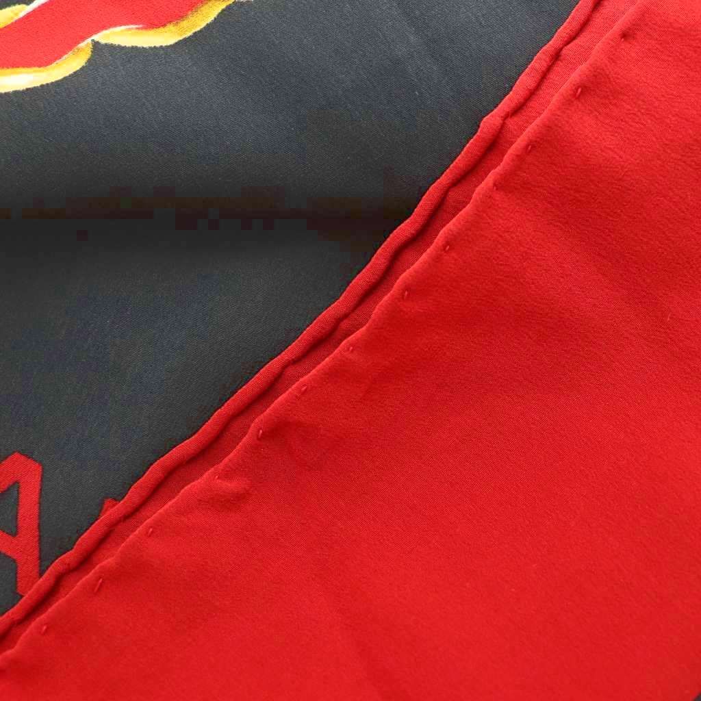 Chanel CC Logo Scarf All Over Silk Red Black — view 4