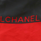 Chanel CC Logo Scarf All Over Silk Red Black — view 6