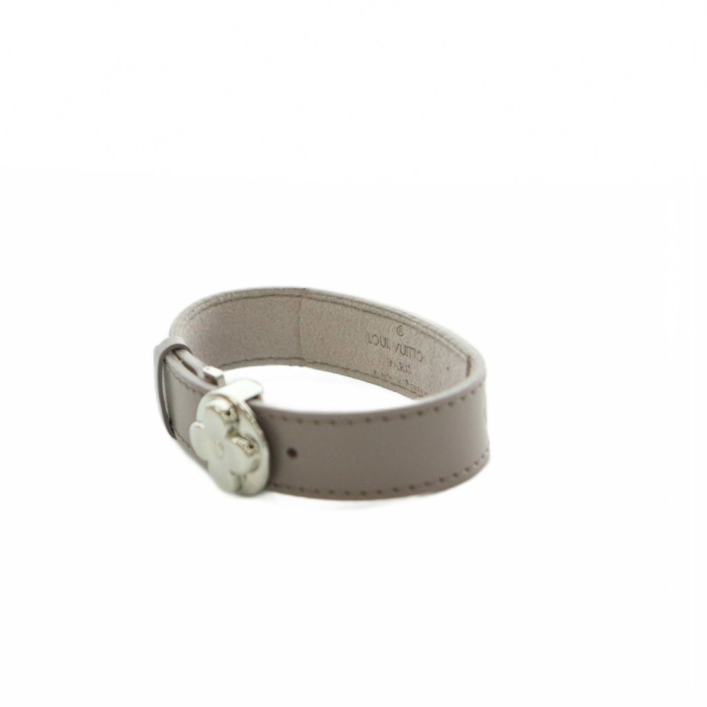 Louis Vuitton Luck Bracelet Leather Gray — view 3