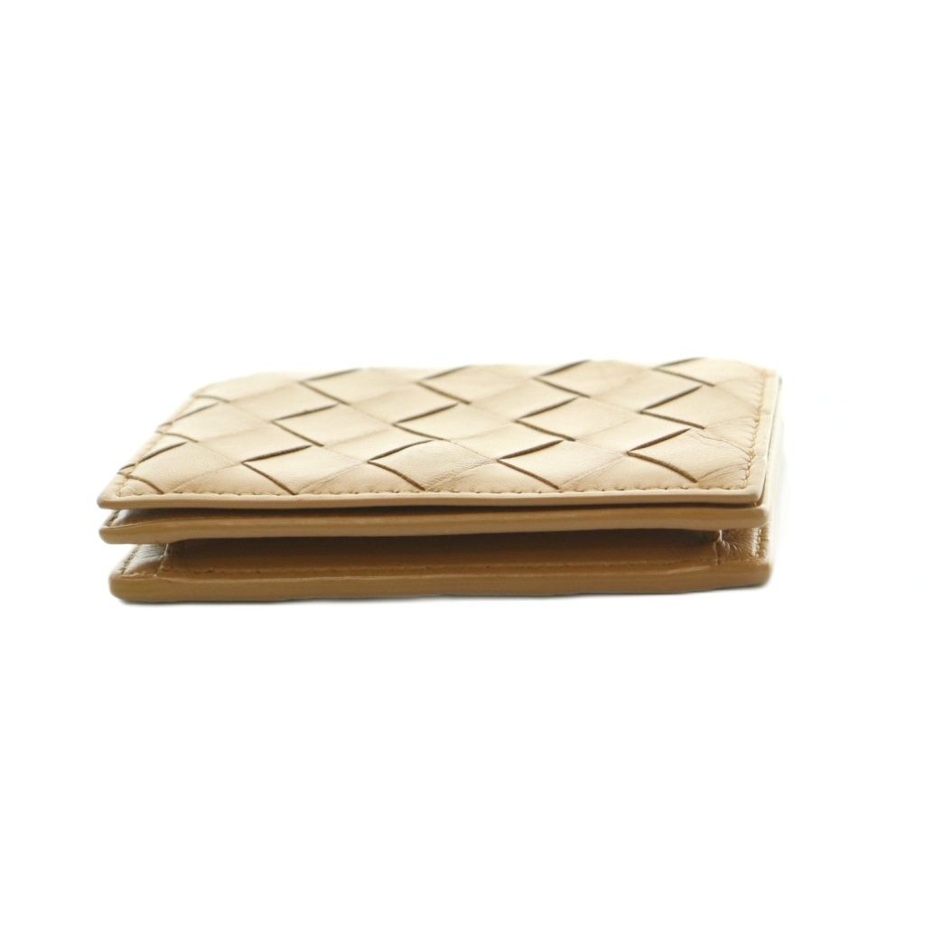 Bottega Veneta Intrecciato Card Case Leather Beige — view 4
