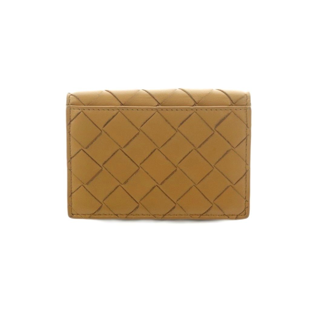 Bottega Veneta Intrecciato Card Case Leather Beige — view 2