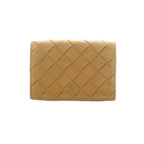 Bottega Veneta Intrecciato Card Case Leather Beige
