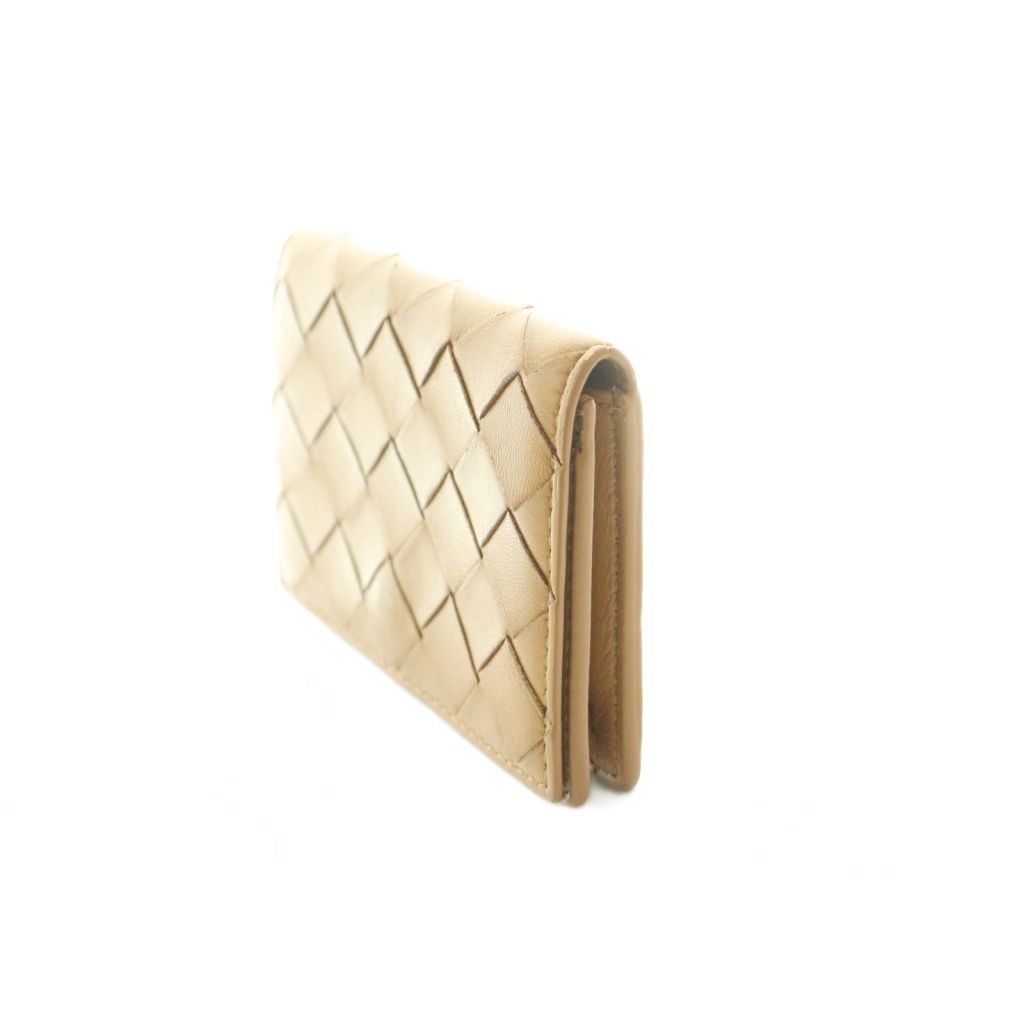Bottega Veneta Intrecciato Card Case Leather Beige — view 3