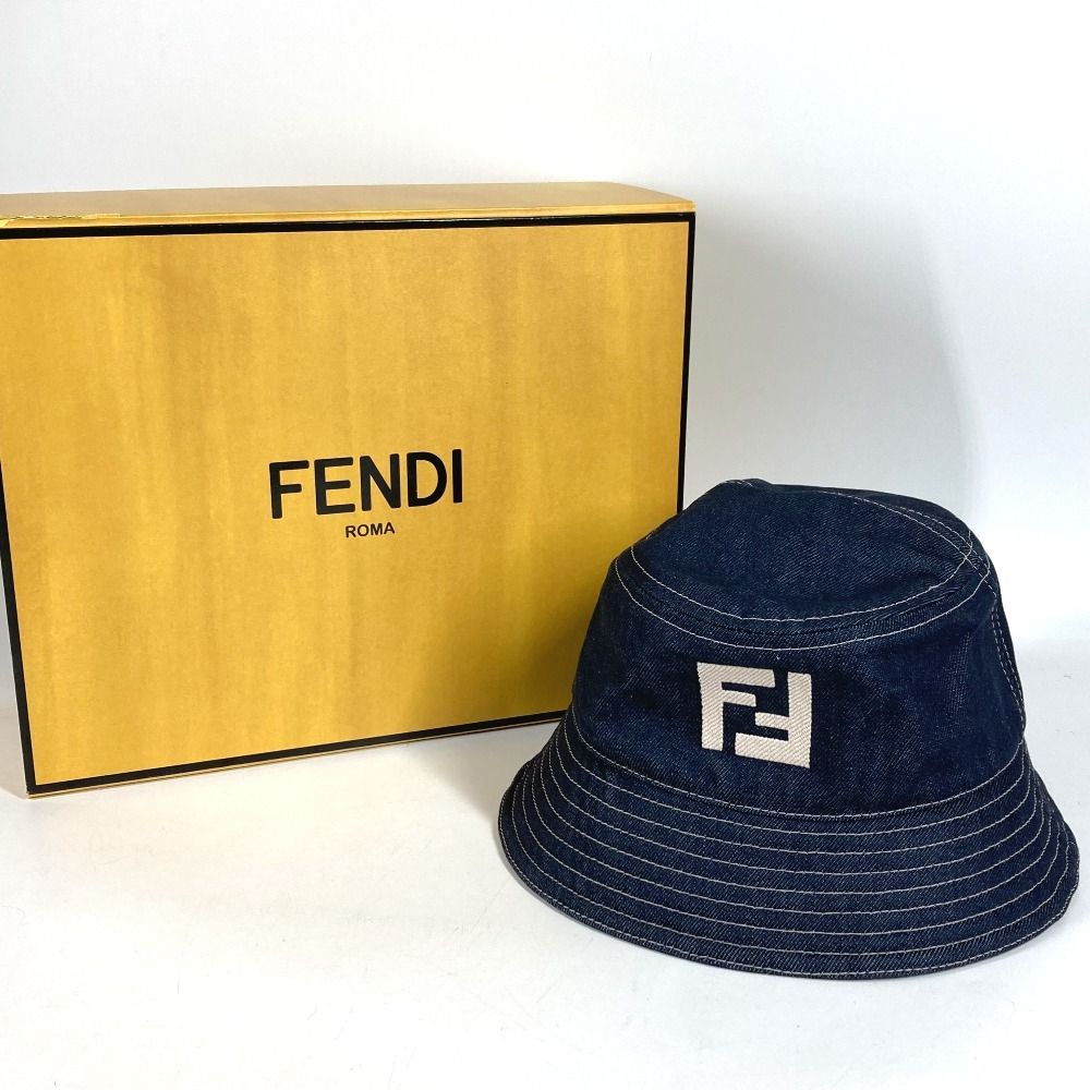 Fendi Hat Logo Cotton Blue — view 9