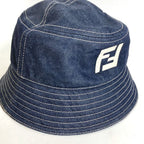 Fendi Hat Logo Cotton Blue — view 6