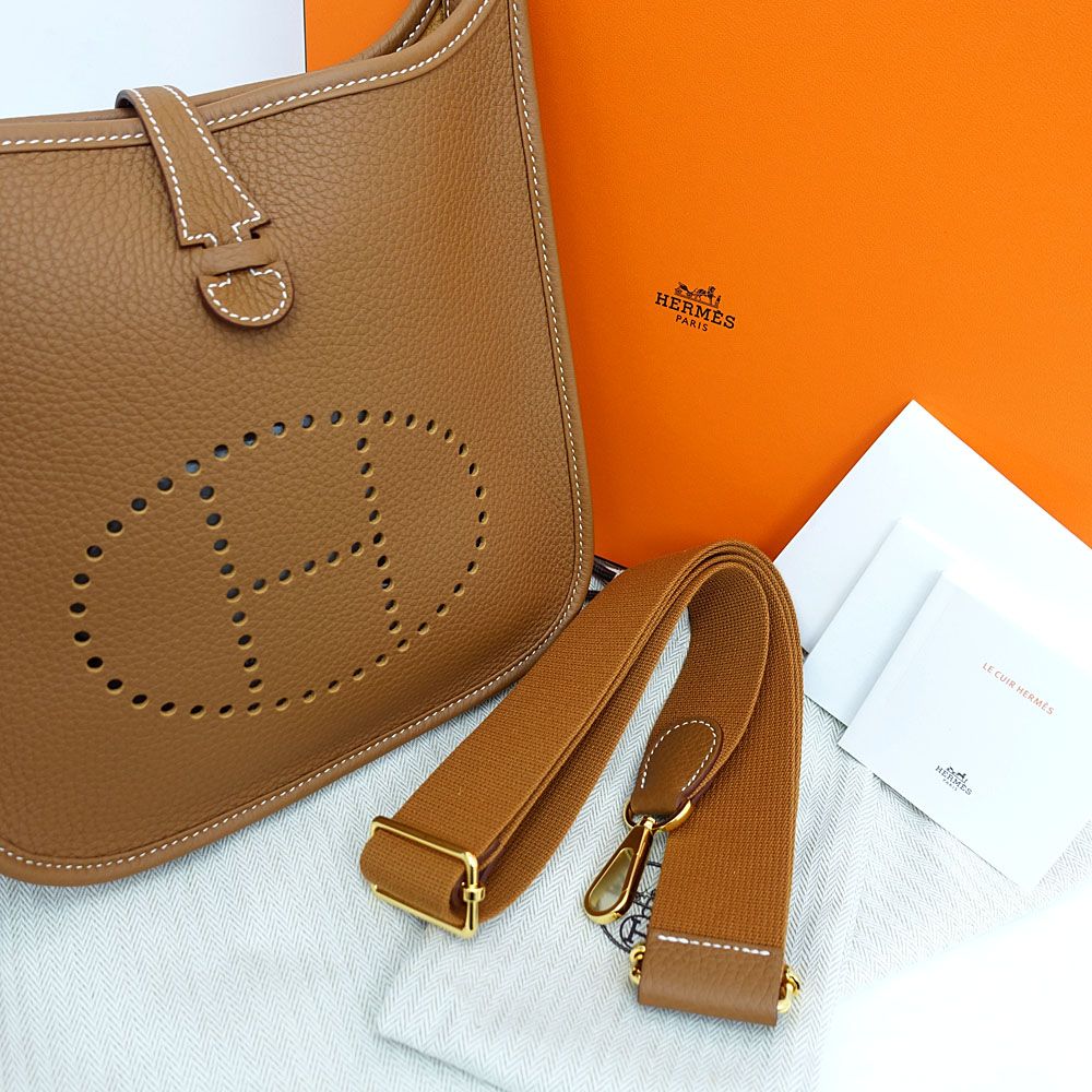 Hermes Bag Evelyne 3 23 Gold GD Taurillon Clemence — view 8