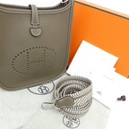 Hermes Bag Evelyne TPM Amazon Sangle Etoupe Taurillon Clemence — view 8