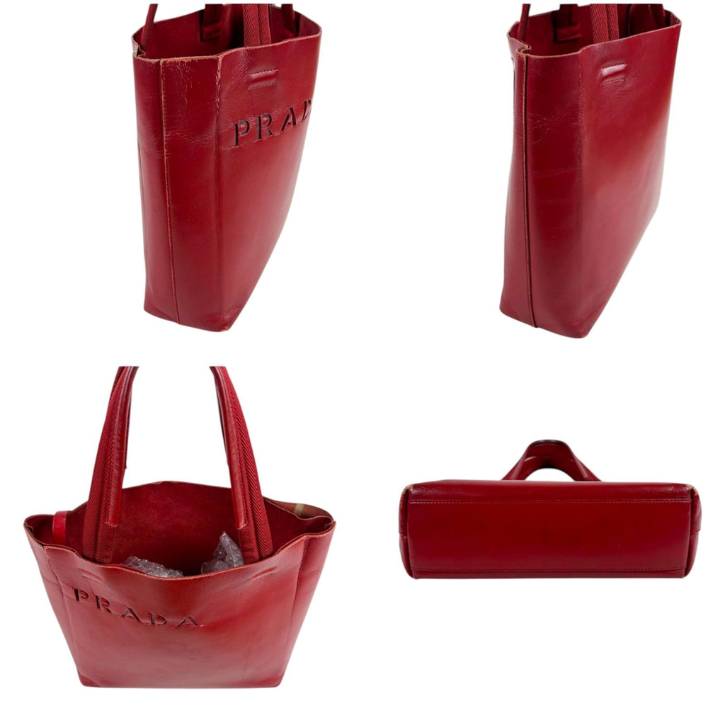 Prada Pouch Mini Tote Perforated Leather — view 4