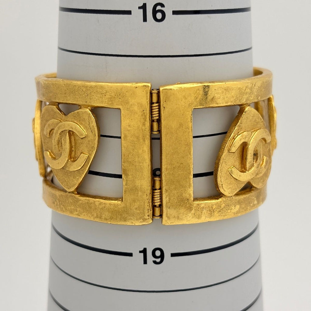 Chanel CC Logo Bangle Gold Plated Bracelet — view 7
