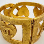 Chanel CC Logo Bangle Gold Plated Bracelet — view 4