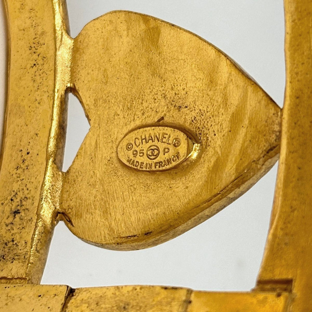 Chanel CC Logo Bangle Gold Plated Bracelet — view 6