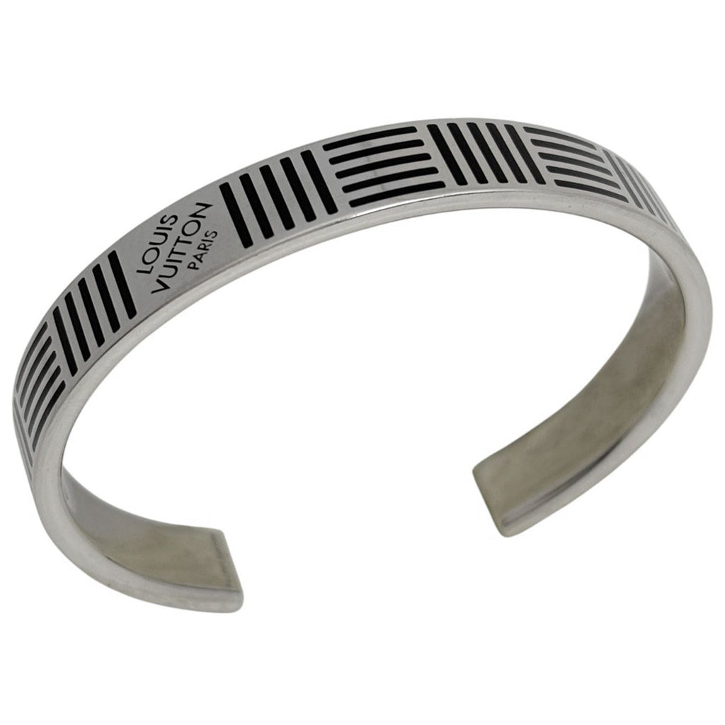 Louis Vuitton Jonck Damier Color Bangle Bracelet Metal Silver