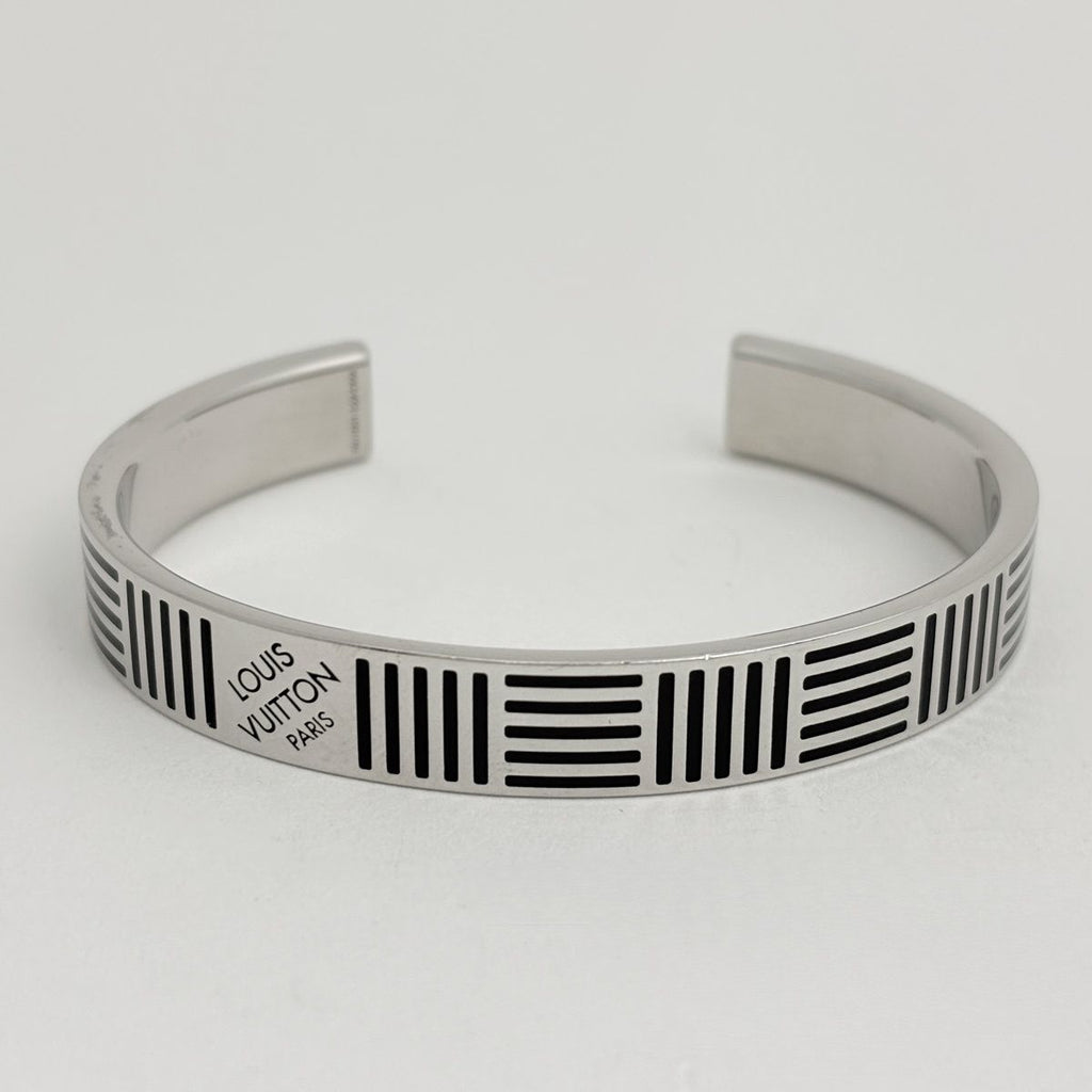 Louis Vuitton Jonck Damier Color Bangle Bracelet Metal Silver — view 2
