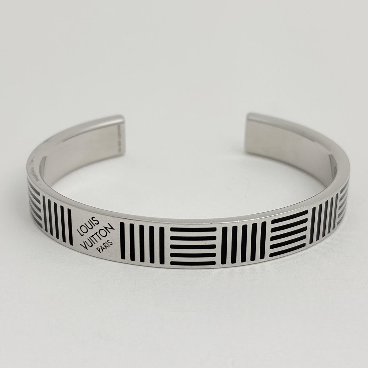 Louis Vuitton Jonck Damier Color Bangle Bracelet Metal Silver — view 2