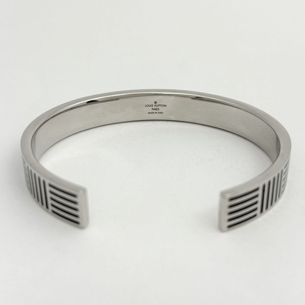 Louis Vuitton Jonck Damier Color Bangle Bracelet Metal Silver — view 3