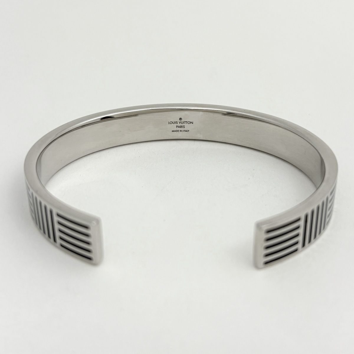 Louis Vuitton Jonck Damier Color Bangle Bracelet Metal Silver — view 3