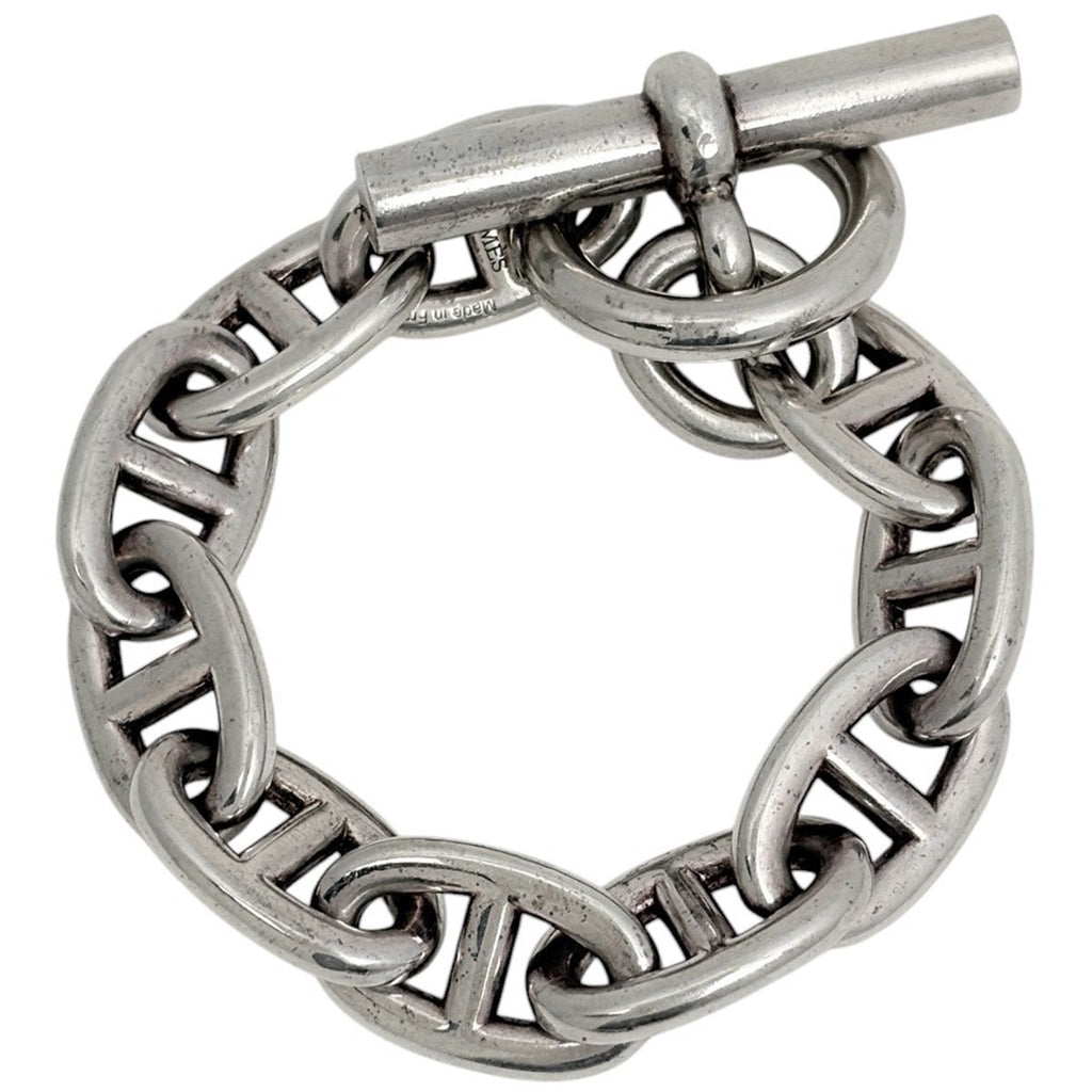 Hermes Chaine D'ancre TGM 11 Links Bracelet 925 Sterling Silver