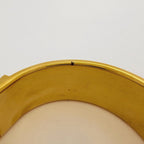 Hermes Enamel GM Location Cloisonne Bangle Gold Plated Blue Bracelet — view 4