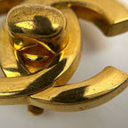 Chanel CC Logo Earrings Turnlock Gold Plated — view 4
