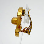 Chanel CC Logo Earrings Turnlock Gold Plated — view 2