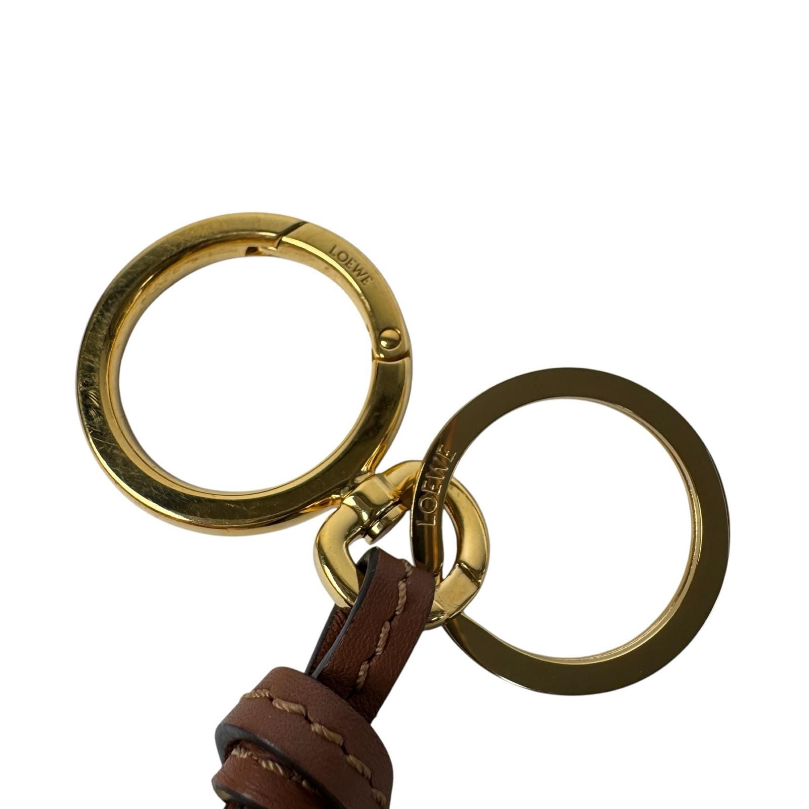 Loewe Anagram Bag Charm Gold — view 6