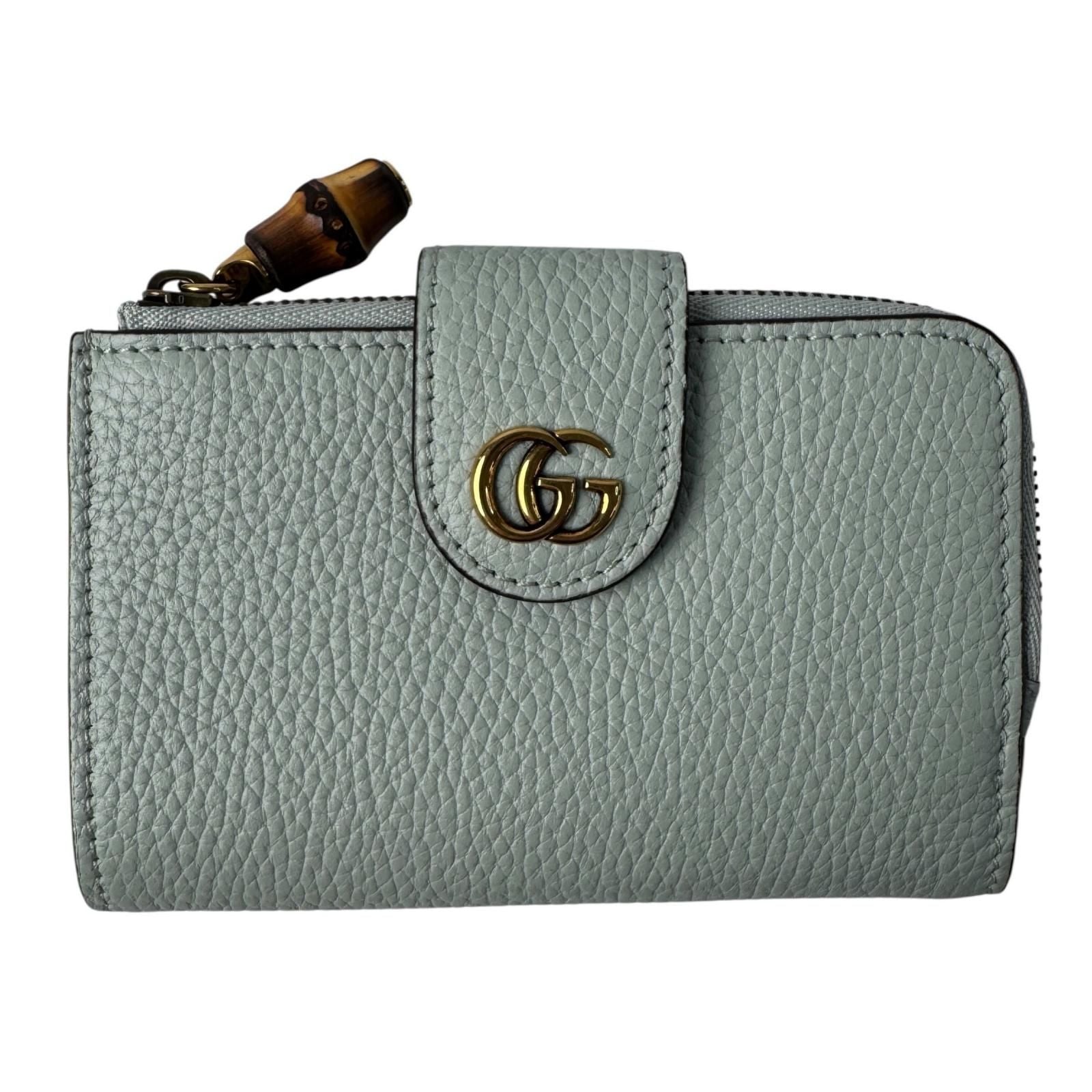 Gucci Double Compact Wallet Bifold with Bamboo
