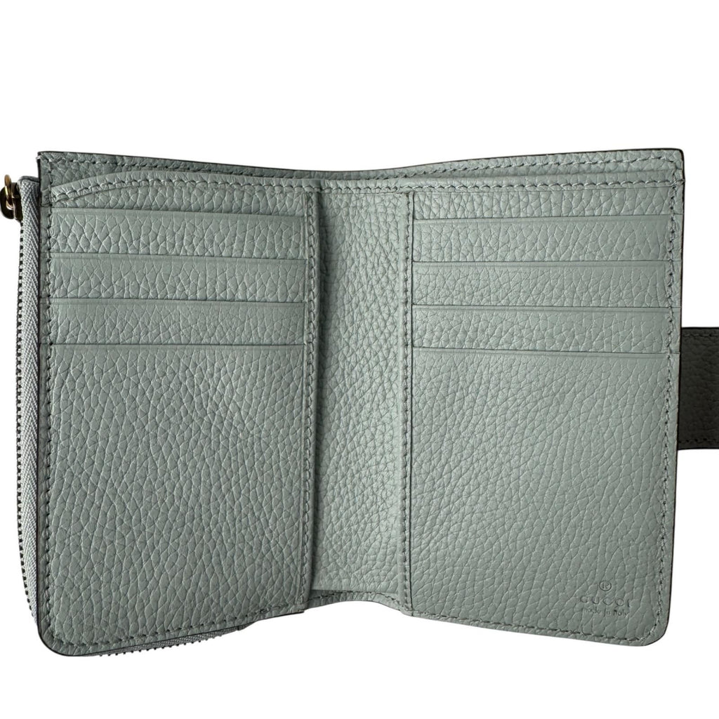 Gucci Double Compact Wallet Bifold with Bamboo — view 6