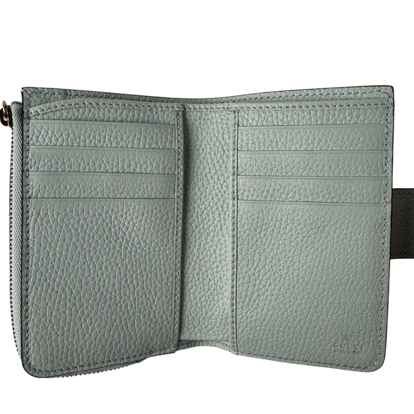 Gucci Double Compact Wallet Bifold with Bamboo — view 6