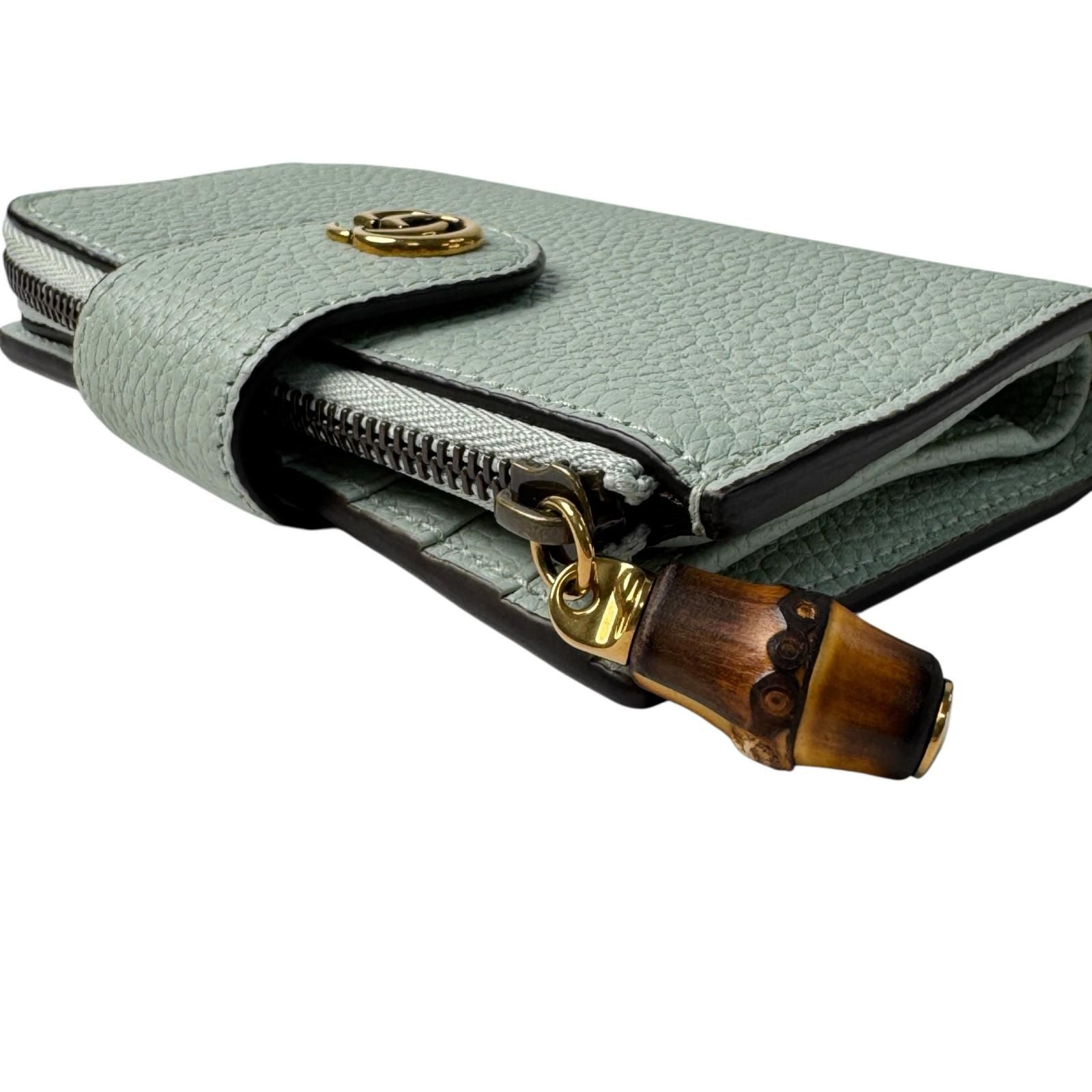 Gucci Double Compact Wallet Bifold with Bamboo — view 9