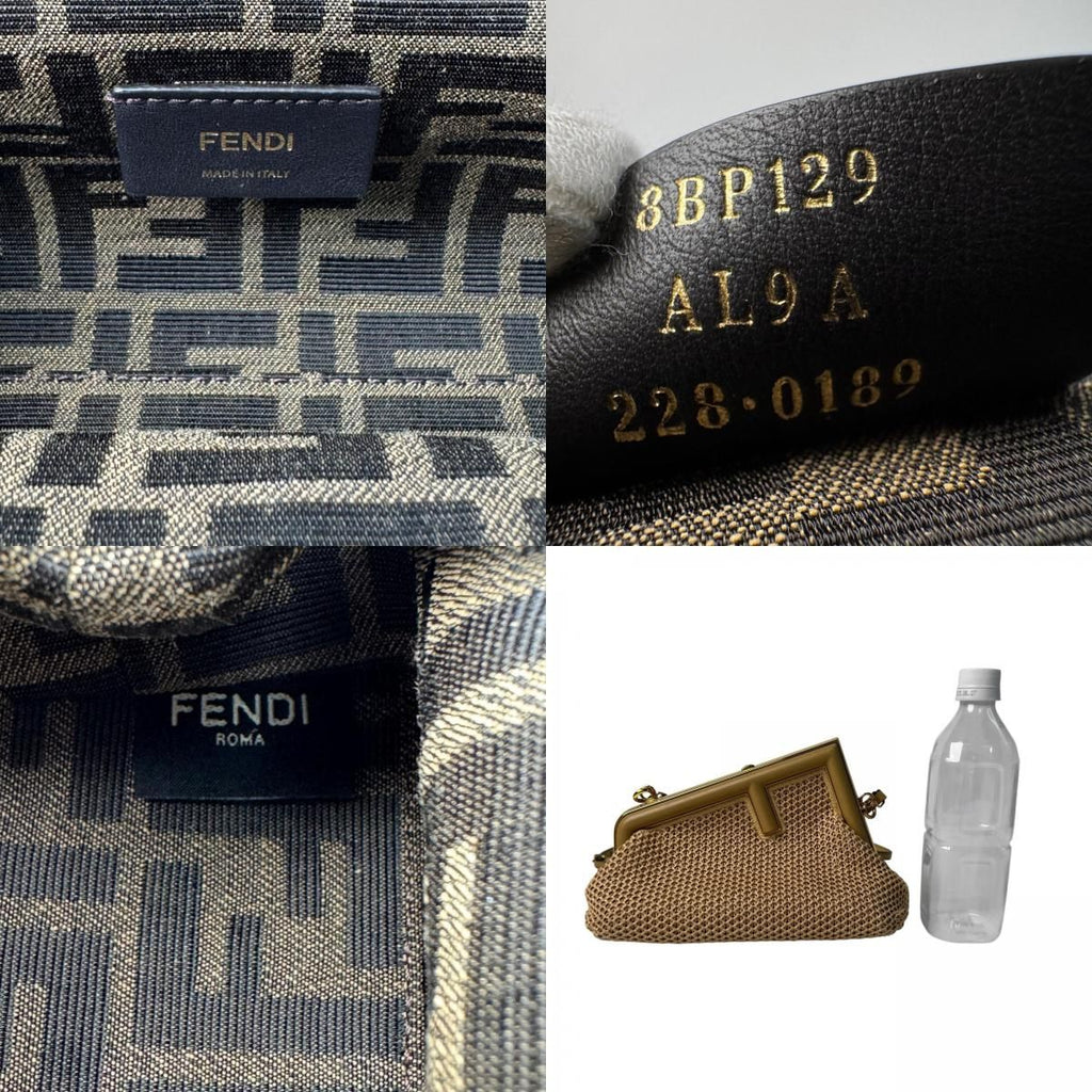 Fendi Fast Small Clutch 2-Way Shoulder Bag Raffia — view 8