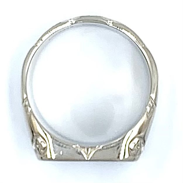 Louis Vuitton Bague Signature LV Metal Enamel Silver Black Ring — view 3