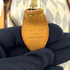 Louis Vuitton Totally PM Damier Azur Leather Off White Light Brown Tote Gold — view 4