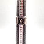 Louis Vuitton Bague Signature LV Metal Enamel Silver Black Ring — view 7