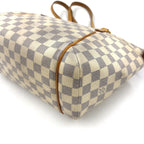 Louis Vuitton Totally PM Damier Azur Leather Off White Light Brown Tote Gold — view 7