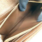 Louis Vuitton Portefeuille Sistine Damier Ebene Leather Brown Bifold Wallet Gold — view 5