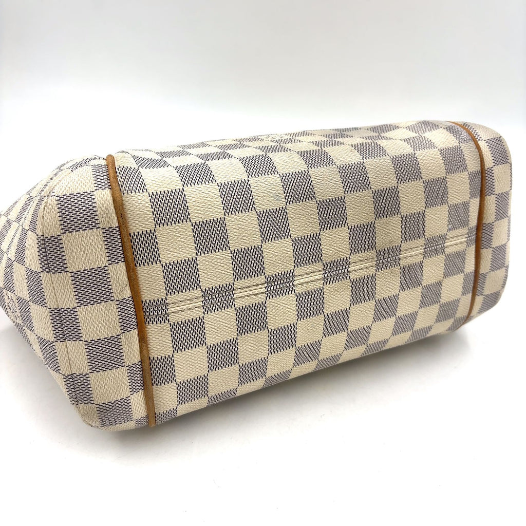 Louis Vuitton Totally PM Damier Azur Leather Off White Light Brown Tote Gold — view 8