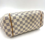 Louis Vuitton Totally PM Damier Azur Leather Off White Light Brown Tote Gold — view 8