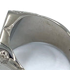 Louis Vuitton Bague Signature LV Metal Enamel Silver Black Ring — view 6