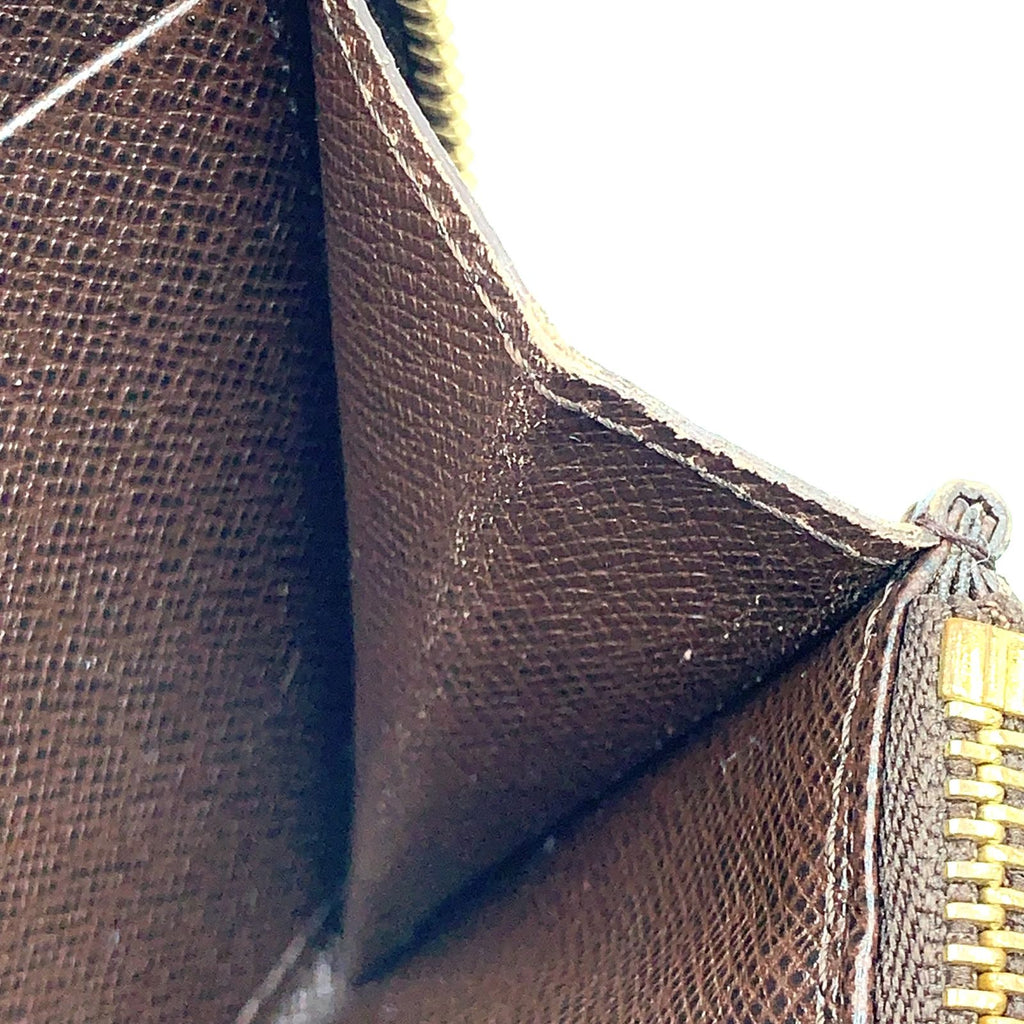 Louis Vuitton Porte-Monnaie Sip Damier Ebene Leather Brown Round Zippy Wallet — view 9