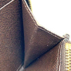 Louis Vuitton Porte-Monnaie Sip Damier Ebene Leather Brown Round Zippy Wallet — view 9