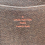 Louis Vuitton Porte-Monnaie Sip Damier Ebene Leather Brown Round Zippy Wallet — view 4
